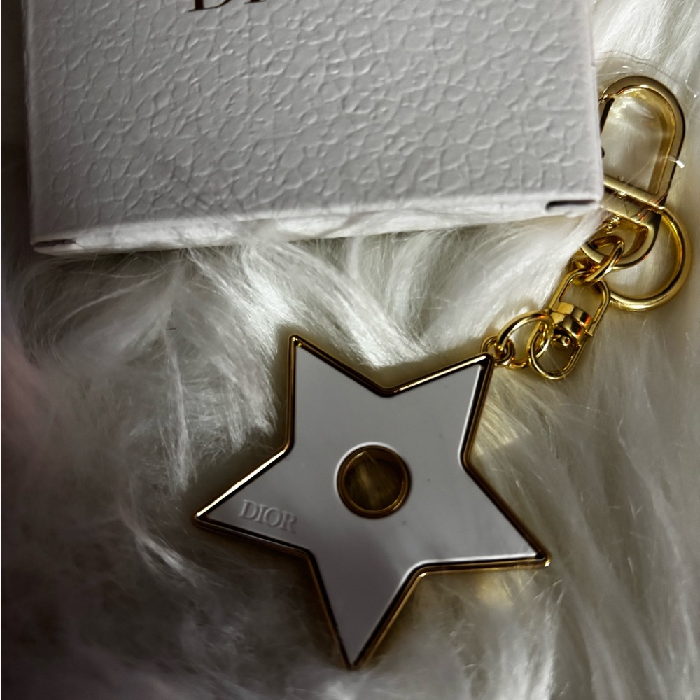 Dior Beauty Gold and White Star Diffuser Key Holder/Bag Charm